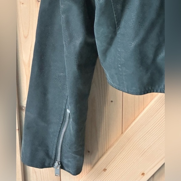 Urban Outfitters Women's Faux Suede Leather Jacket Green Size Medium - Picture 7 of 11